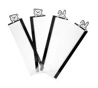LALAFINA 4 Pièces Tableau Mémo Réutilisable en Plastique pour Écran Pc, Support Adhésif Latéral pour Organiser Notes et Rappels au Bureau à Domicile
