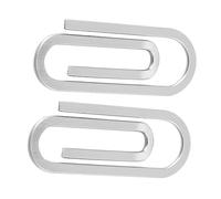 LALAFINA 5 Ensembles Clips De Fixation Antidérapants Acier Inoxydable Pince À Documents Pour Bureau Et École Accessoire Pratique Pour Mémos Et Fichiers 2 Pièces * 5