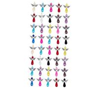LALAFINA 50 Pcs Pendentif Aile D'Ange Pendentif Ange Gardien Charme Aile D'Ange Charmes Clés Gardien Charme Gardien Faveurs De Baptême Pour Les Invités Religion Porte-Clés Fournitures De