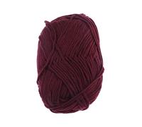 LALAFINA 50g Fil de Coton Lait Épais Tricot Main Laine pour Crochet Pulls Bonnets Écharpes Rouge Vin