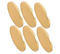 LALAFINA 6 Pièces Threaded Edges Blank Brass Coins Alloy Round For Custom Commemorative Coins And DIY Crafts Laser Engraving Metal Blanks Suitable For Celebrations