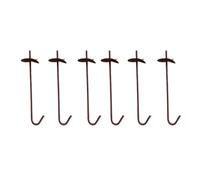 LALAFINA 6pcs Piquets de Fixation Robustes en Acier Renforcé pour Serrage et Balançoire, Ancrage Sol Fiable pour Usage Extérieur, Protection Le Vent