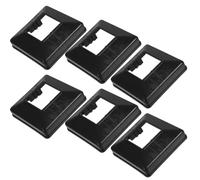 LALAFINA 6pcs Sabot de Rambarde de Terrasse Noir en Pvc pour Poteaux Carrés, Cache Base Split Post, Dissimule le Désordre, Application Polyvalente pour Clôtures et Projets DIY