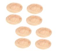 LALAFINA 8 pièces Nid Oiseau Décoratif Chanvre Nid Artificiel Léger pour Nichoir Décoration Maison et Accessoires Artisanat