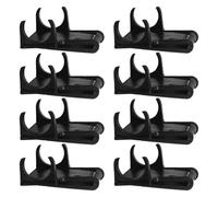 LALAFINA 8pcs Support de Lampe Frontale pour Casque de Soudage en Plastique Noir, Base Lumineuse Confortable et Facile à Installer, pour Opérations Multi Sites et Sessions Prolongées