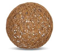 LALAFINA Abat-jour Boule en Rotin Synthétique pour Lampe de Salon ou Bureau, Protection Claire Lumière Design Simple et Décoratif Couleur Café