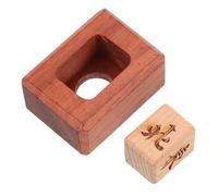 LALAFINA Accessoire de Mahjong Chinois en Bois Café, Indicateur de Vent Traditionnel pour Jeu de Mahjong, Améliore L'expérience de Jeu et Ajoute Compétitivité
