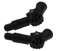 LALAFINA Adaptateur D'angle pour Balai 2pcs en Plastique Fixation Filetée, Compatible Perche Télescopique, Installation Facile pour Nettoyage de Fenêtres en Hauteur