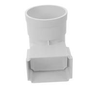LALAFINA Adaptateur Gouttière Carré à Rond Connecteur Plastique pour Système Collecte Eaux Pluie Descente Tuyau Fuite Protection Maison