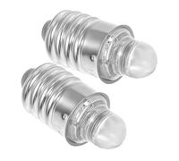 LALAFINA Ampoules LED Miniatures 3 V Culot E10 2 Pièces pour Lampes de Poche Résistantes à L’Usure en Verre et Métal pour Utilisation Quotidienne