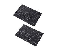 LALAFINA Autocollants pour Clavier Anglais Petit Format, Compatible Ordinateur Portable et Bureau, Lettres Résistantes à L’Usure, Utilisation Facile la Maison Bureau, Lot de 2 Feuilles,