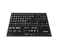 LALAFINA Autocollants pour Clavier Anglais Universels en PVC Noir, Facile à Appliquer Résidus de Colle, Compatibles Clavier D'ordinateur Portable Bureau