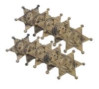 LALAFINA Badges en Plastique Lot de 10, Épingles Style Western Rétro, Accessoires et Décorations pour Fête à Thème Cowboy, Costume pour Garçons, Filles et Adultes