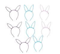 LALAFINA Bandeau Lumineux Oreilles de Lapin pour Garçon et Filles, 8 Pièces en Tissu Léger, Confortable et Non Déformable, pour Carnaval et Fêtes du Couleur Aléatoire Plusieurs styles