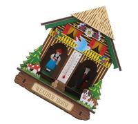 LALAFINA Baromètre Mural Maison Thermomètre et Hygromètre Intégrés Instrument Météo Intérieur Précis Affichage Température et Humidité Accessoire Décoratif Pratique Couleur Aléatoire