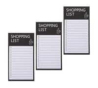 LALAFINA Blocs-notes Dos Magnétique Complet Papier Résistant pour Réfrigérateur Lot de 3 Style Moderne et Rustique, pour Liste de Courses