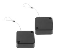 LALAFINA Boîte Antivol à Câble Rétractable 2pcs avec Câble en Acier Noir, Dispositif Antiperte Polyvalent pour Articles Ménagers et Électroniques en Environnement Commercial