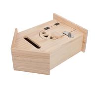 LALAFINA Boîte aux Lettres Murale Vintage Bois avec Serrure Boîte de Dépôt Sécurisée Forme de Maison Rustique pour Extérieur Bureau École et Appartement