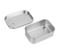 LALAFINA Boîte Conservation Aliments Rectangulaire Inox avec Couvercle Étanche Boîte Repas pour Lunch Camping et Bureau Conteneur Alimentaire Extérieur Sécurisé