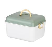 LALAFINA Boîte de Rangement avec Couvercle en Pp Vert Grosse Capacité pour Remède et Comprimés, Facile à Transporter, Ouverture et Fermeture Fluides, Maison Voyages
