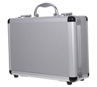 LALAFINA Boîte de Rangement pour Outils Mallette Portable Sécurisée en Alliage D'aluminium Argenté sans Bavure, Maison Rangement des Lettres