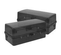 LALAFINA Boîte Électrique Étanche pour Prise Extérieure 2pcs en Plastique Résistant aux Intempéries Installation Facile pour Protection de Rallonge Électrique