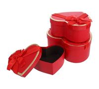 LALAFINA Boîte Présent Cœur en Carton Rouge Couvercles Lot 1 Pièce Boîte à Bijoux Décorative pour Saint-Valentin Anniversaire Emballage Parfum et Petits Présents