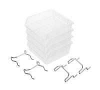 LALAFINA Boîtes de Rangement 4 Pièces pour Panneau Perforé en Plastique Solution de Stockage Pratique et Facile à Retirer , pour Outils et Écrous en Ateliers et Garages