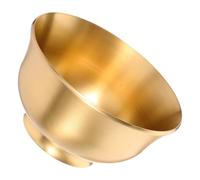LALAFINA Bol en Laiton Lisse Moyen, Bol D’offrande D’eau Bouddhiste, Récipient D’eau Bénite pour Décor Intérieur et Autel, Coupe à Trésor Symbole de Richesse, Accessoire Déco Maison
