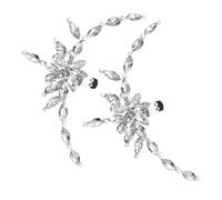 LALAFINA Boucle à Talon Haut Argentée avec Cristaux pour Chaussures de Mariée, Clips Décoratifs en Alliage de Zinc et Pierres Brillantes, pour DIY Chaussures et Mariage