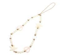 LALAFINA Bracelet Téléphone Portable Perles Cœur Creuses Lanière Perte pour Téléphone Tour de Poignet Mode Accessoire Polyvalent pour Clés et Porte