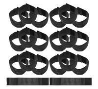 LALAFINA Brassard Deuil Élastique Fermeture Adhésive Rapide 20 Pièces Noir en Polyester Aspect Professionnel et Sobre, pour Sports et Usage en Équipe