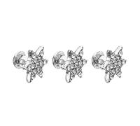 LALAFINA Breloques De Bracelet De Montre En Silicone Décoratives Étoile à Cinq Branches 3 Pièces Pour Bracelet De Montre Connectée Accessoires De Montre Délicats Argentés