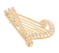 LALAFINA Broche Épingle à Harpe en Alliage Or pour Femmes, Décoration Créative pour Paquet et Chapeaux, Ne Détériore Pas les Vêtements, pour Costume et Paquet à Dos