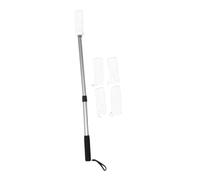 LALAFINA Brosse de Nettoyage des Interstices des Orteils Accessoires avec Housses de Séchage en Silicone Noir avec Manche Long Télescopique, Seniors et Femmes Enceintes