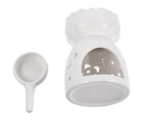LALAFINA Brûleur D'aromathérapie en Céramique Blanche, Portable et Multifonctionnel, Diffuseur D'huile Essentielle pour Cabinet et Décoration Intérieure
