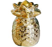 LALAFINA Brûleur de Parfum Compacte en Céramique Or D'ananas, Décoration de Table Design Délicat et Esthétique Artistique pour Bureau et Étude