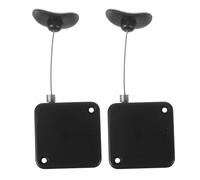 LALAFINA Câble Antivol de Sécurité Rétractable 2 Pièces 1 Mètre en Acier Haute Résistance Télécommande, Laisse Antivol Télécommandée Noire pour Vélos et Bagages, Serrure à Câble Robuste