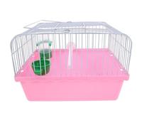 LALAFINA Cage de Transport Portable pour Oiseaux et Inséparables avec Perchoir, Boîte à Nourriture et Abreuvoir, Matériau Abs et Fer, pour Voyages et Aventures en Plein Couleur