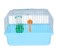 LALAFINA Cage de Transport Portable pour Oiseaux et Perroquets en Abs et Fer avec Perchoir, Mangeoire, Abreuvoir, Facile à Nettoyer, Voyages et Aventures en Plein Air Couleur Aléatoire