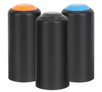 LALAFINA Capuchons de Batterie Micro Lot de 3 Pièces Plastique Résistant Noir Orange Bleu pour Accessoires Micro sans Fil Utilisation en Studio et Live