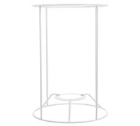 LALAFINA Carcasse Abat Jour en Fer Résistante à L'usure pour Lampe de Table Diy, Cadre Métallique Blanc Solide et Facile à Assembler pour Lampes de Salon