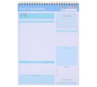 LALAFINA Carnet de Listes de Choses Quotidien sans Date Couverture Pvc et Dos Carton Épais, Double Spirale Portable pour Organisation Bureau la Maison