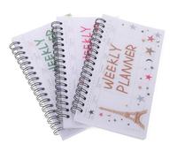 LALAFINA Carnet de Planification Quotidienne 3pcs pour Garçon et Filles et Adolescents, Bloc-notes Familial en Pp Écriture Fluide et Design Compact pour Organisation Facile