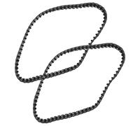 LALAFINA Chenilles de Chars en Caoutchouc Noir 2pcs Faciles à Installer et Résistantes pour Roues de Robots DIY et Véhicules Télécommandés