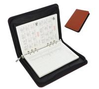 LALAFINA Classeur de Portefeuille à Fermeture Éclair, Classeur de Portefeuille Pu Marron, Grand Format, Reliure à Anneaux, Grosse Capacité, Organisation Pratique pour Réunions et Affaires