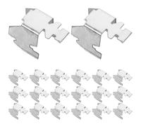 LALAFINA Clips de Fixation pour Étagères Métalliques 20 Pièces Taquets Doubles Trous Verticaux pour Rangement Meuble la Cuisine et Bibliothèque