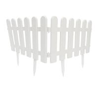 LALAFINA Clôture Décorative Blanche en Plastique pour Jardin avec 2pcs et 4 Piquets de Fixation, pour Jardins et Maternelles