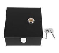 LALAFINA Coffret de Protection pour Prise Électrique Verrouillage en Fer Noir, Boîtier Simple Gang, Maison Hôpitaux, Empêche Toute Utilisation Non Autorisée
