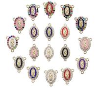 LALAFINA Connecteurs Vierge 18 Pièces Émail Alliage pour Accessoires Bijoux DIY Collier Bracelet